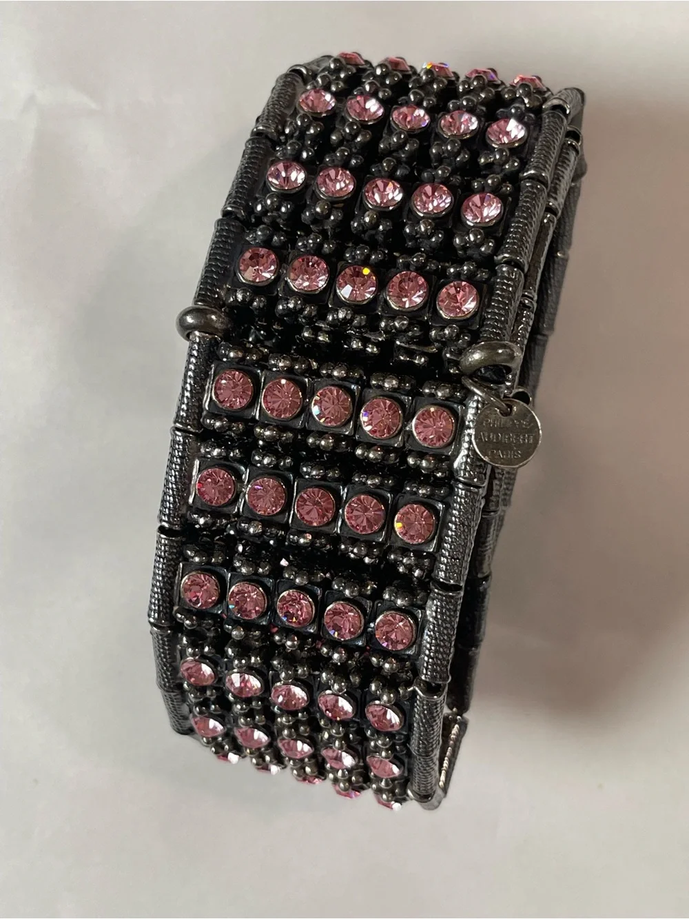Philippe Audibert Swarovski Pink Crystal Belt